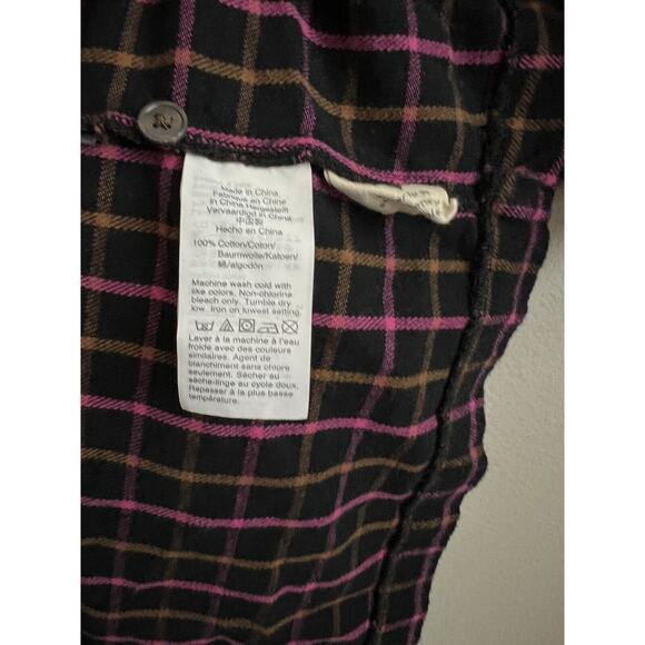 Madewell Plaid Flannel Raglan Button-Front dress Size 6 - Picture 7 of 7
